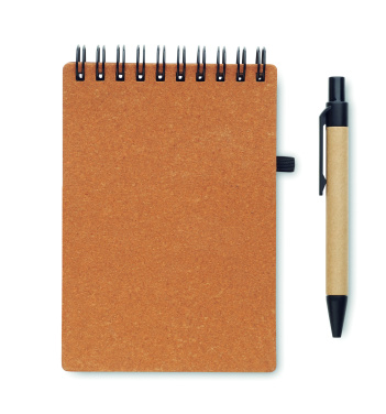 Logotrade promotional merchandise photo of: Recycled notebook with ball pen